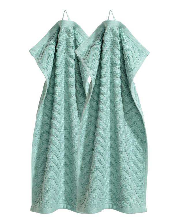 بسته 2 عددی حوله دست و صورت سبز H&M