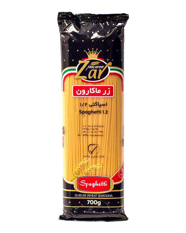 ماکارونی قطر 1.2 رشته ای 700 گرمی زر ماکارون