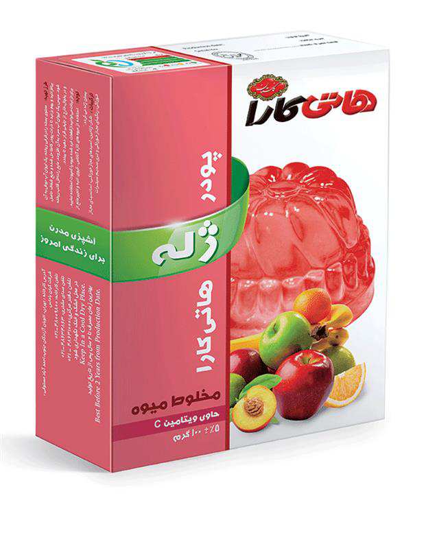 پودر ژله چند میوه 100 گرمی هاتی کارا گلستان