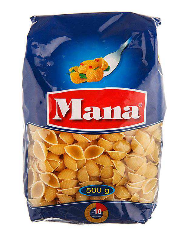 پاستا گوش ماهی کوچک 500 گرمی مانا