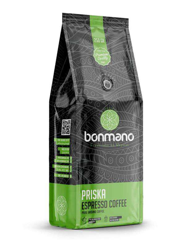 قهوه اسپرسو پریسکا 250 گرمی Bonmano