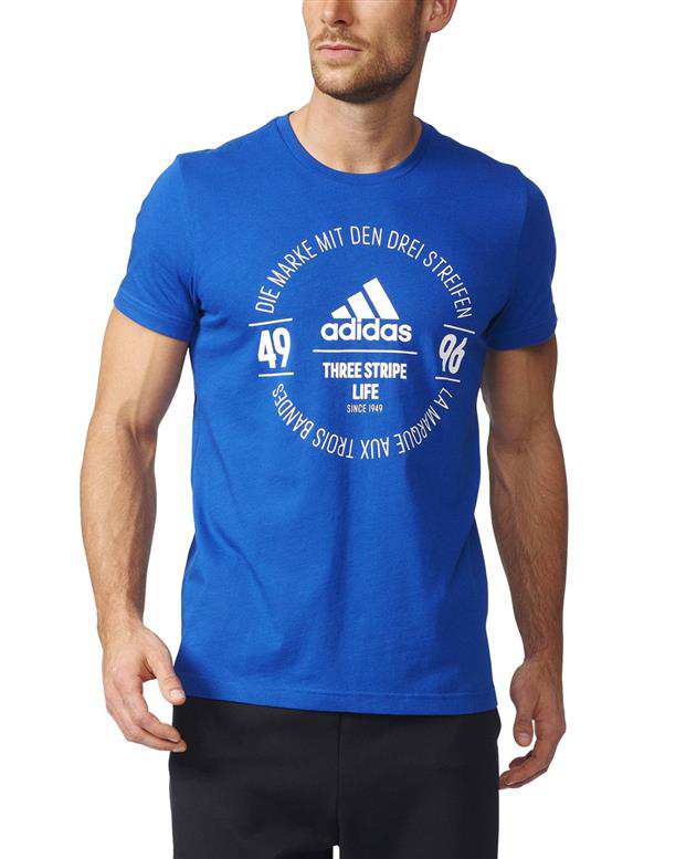تی‌شرت مردانه ورزشی Logo آبی تیره Adidas