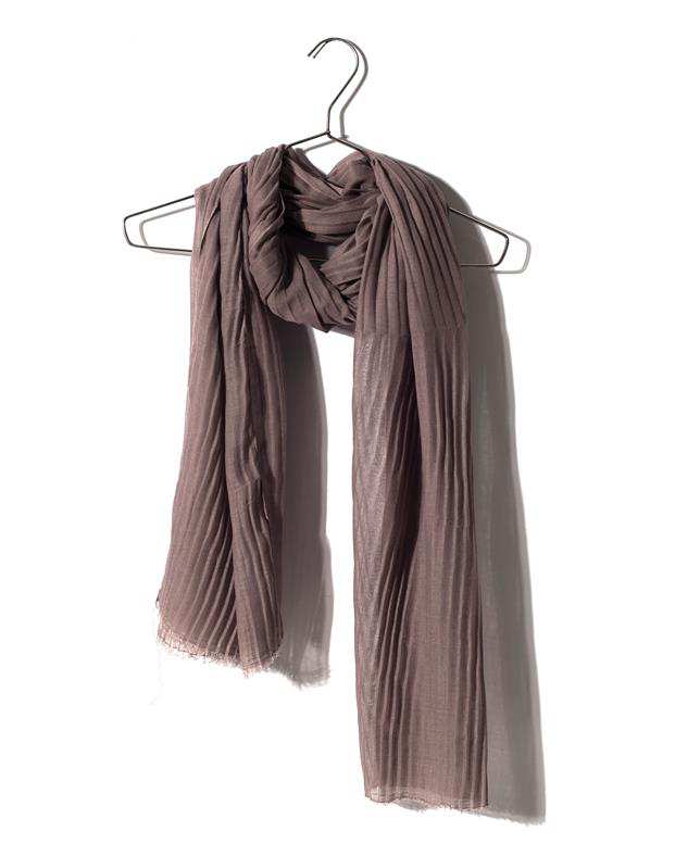 شال زنانه 2 متری نخی پلیسه طوسی Market Scarf
