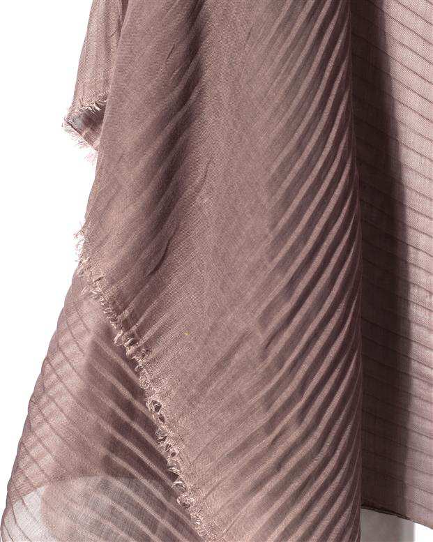 شال زنانه 2 متری نخی پلیسه طوسی Market Scarf