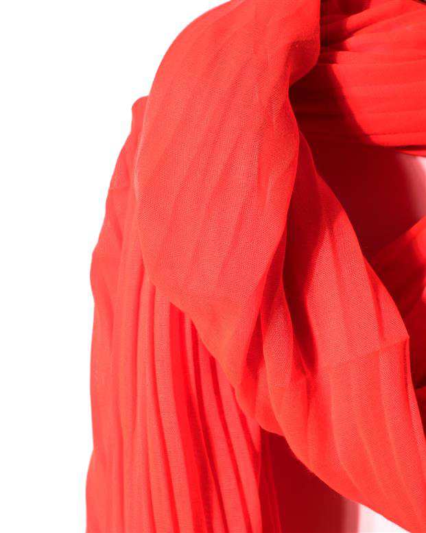 شال زنانه 2 متری نخی پلیسه مرجانی Market Scarf