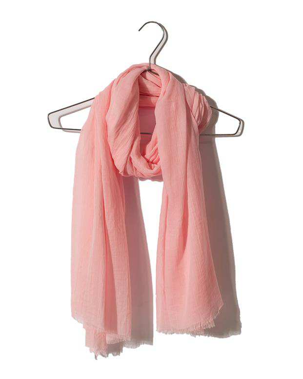 شال زنانه 2 متری سوپر نخ صورتی روشن Market Scarf