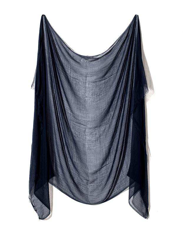 شال زنانه 2 متری سوپر نخ سرمه ای Market Scarf