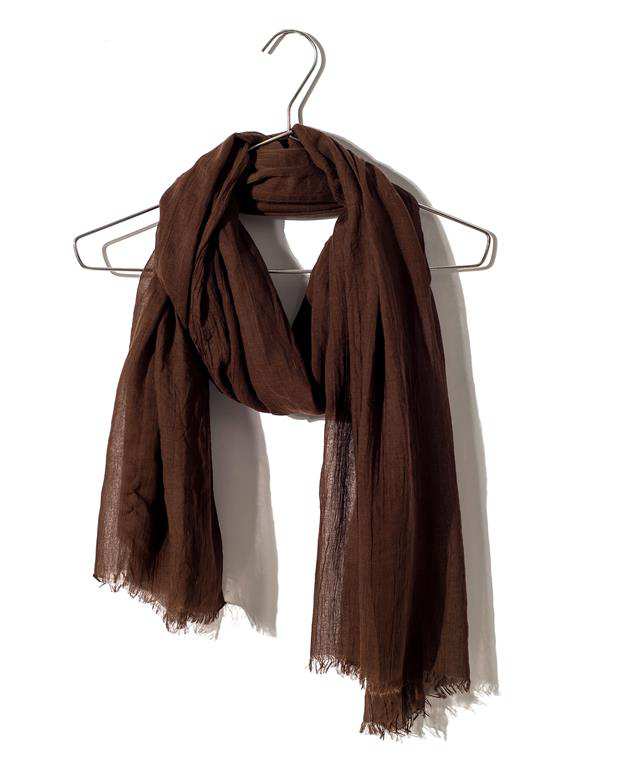 شال زنانه 2 متری سوپر نخ قهوه ای Market Scarf