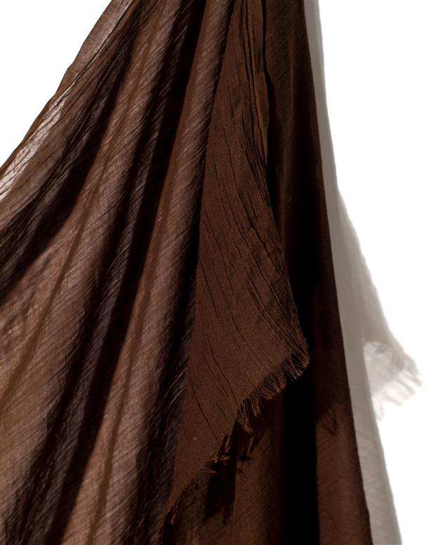 شال زنانه 2 متری سوپر نخ قهوه ای Market Scarf