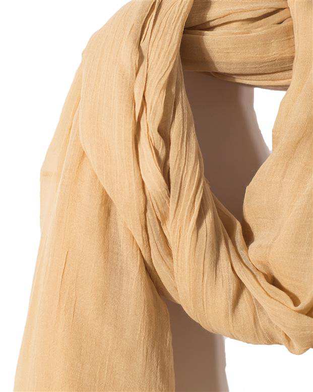 شال زنانه 2 متری سوپر نخ کرم Market Scarf