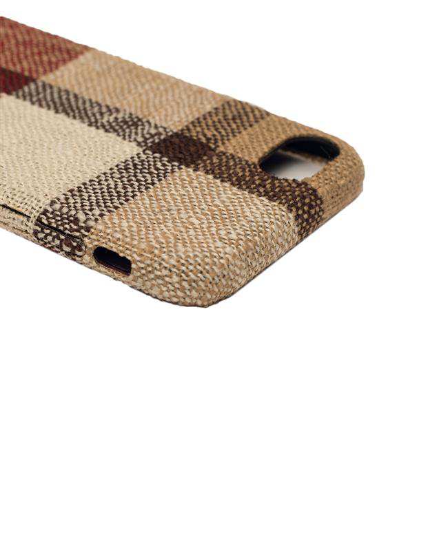 قاب آیفون کرم قهوه ای طرح بربری iPhone 8
