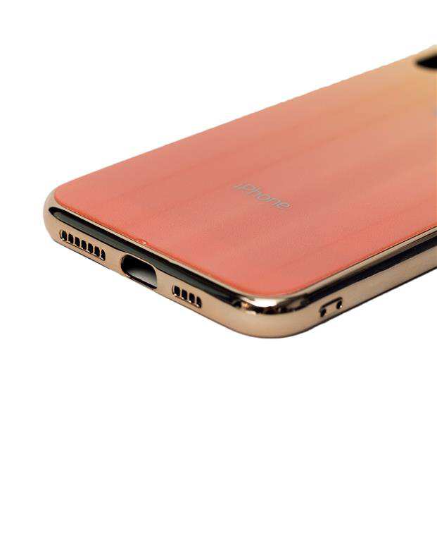 قاب آیفون هولوگرامی نارنجی iPhone XS MAX