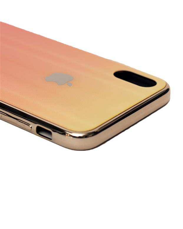 قاب آیفون هولوگرامی نارنجی iPhone XS MAX