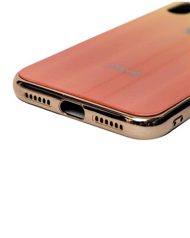 قاب آیفون هولوگرامی نارنجی iPhone X/XS