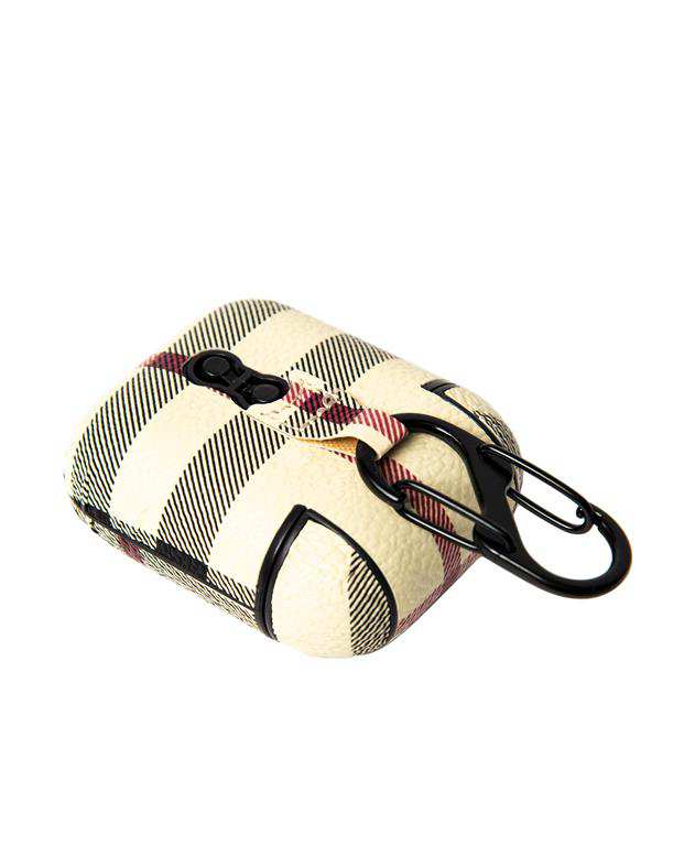 محافظ کیس اپل ایرپاد AirPods کرم طرح burberry 