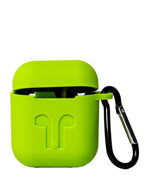 محافظ سیلیکونی با بند نگهدارنده مناسب کیس AirPods سبز