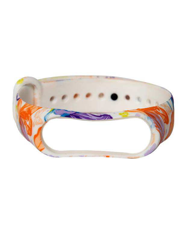 بند سیلیکونی طرح گل مچ بند هوشمند شیائومی مدل Mi Band 3