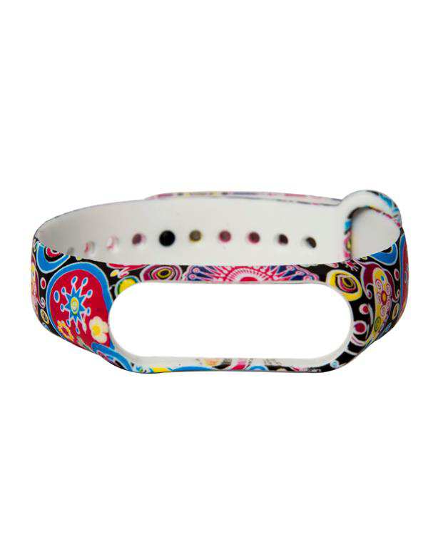 بند سیلیکونی طرح دار مچ بند هوشمند شیائومی مدل Mi Band 3
