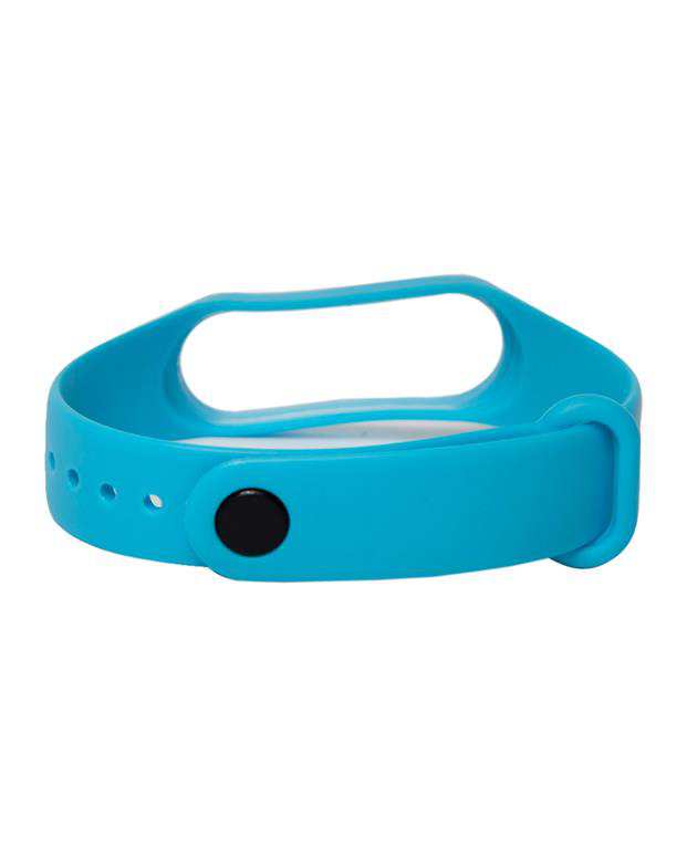 بند سیلیکونی آبی روشن مچ بند هوشمند شیائومی مدل Mi Band 3/4