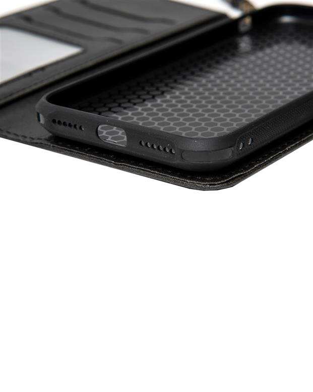 کاور کلاسوری مگنتیJDK چرم مشکی BTPS مناسب iPhone X/XS