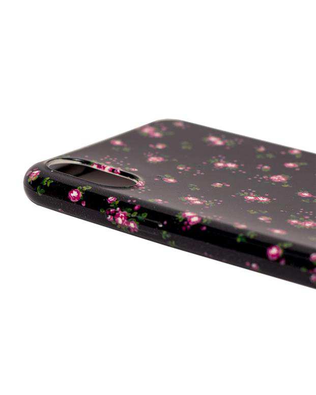 قاب طرح گل برجسته مشکی Apple iPhone X/XS