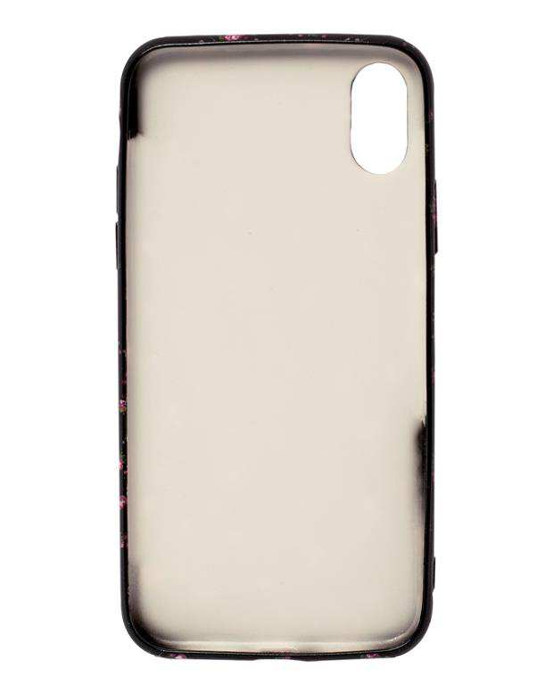 قاب طرح گل برجسته مشکی Apple iPhone X/XS