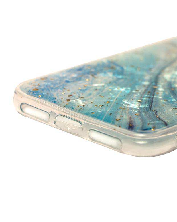 قاب آبی ژله ای طرح سنگ Apple iPhone X Max