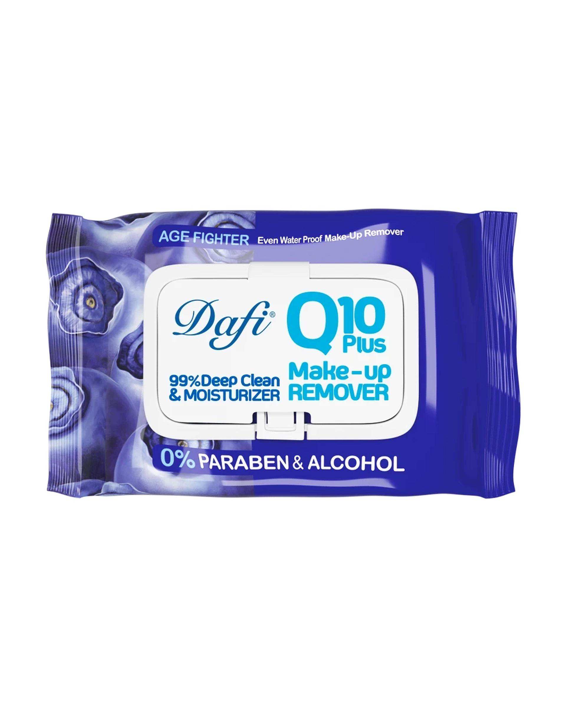 دستمال مرطوب پاک کننده آرایش دافی Q10 بسته 50 عددی - ارسال رندوم