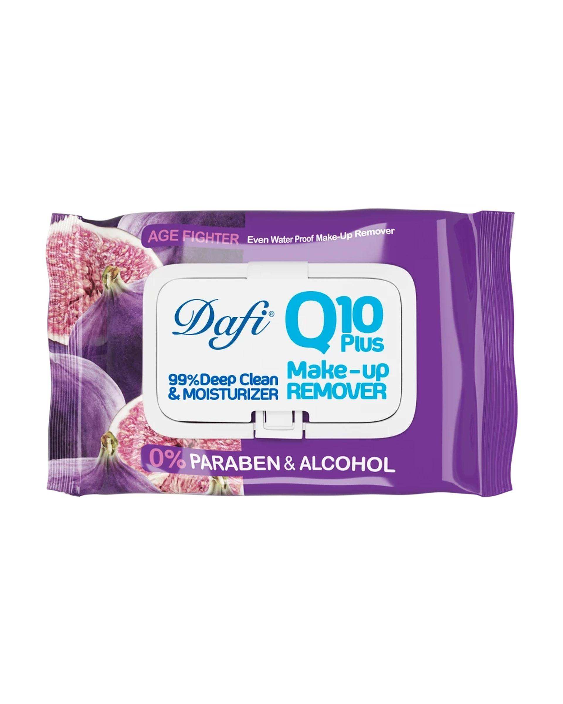 دستمال مرطوب پاک کننده آرایش دافی Q10 بسته 50 عددی - ارسال رندوم