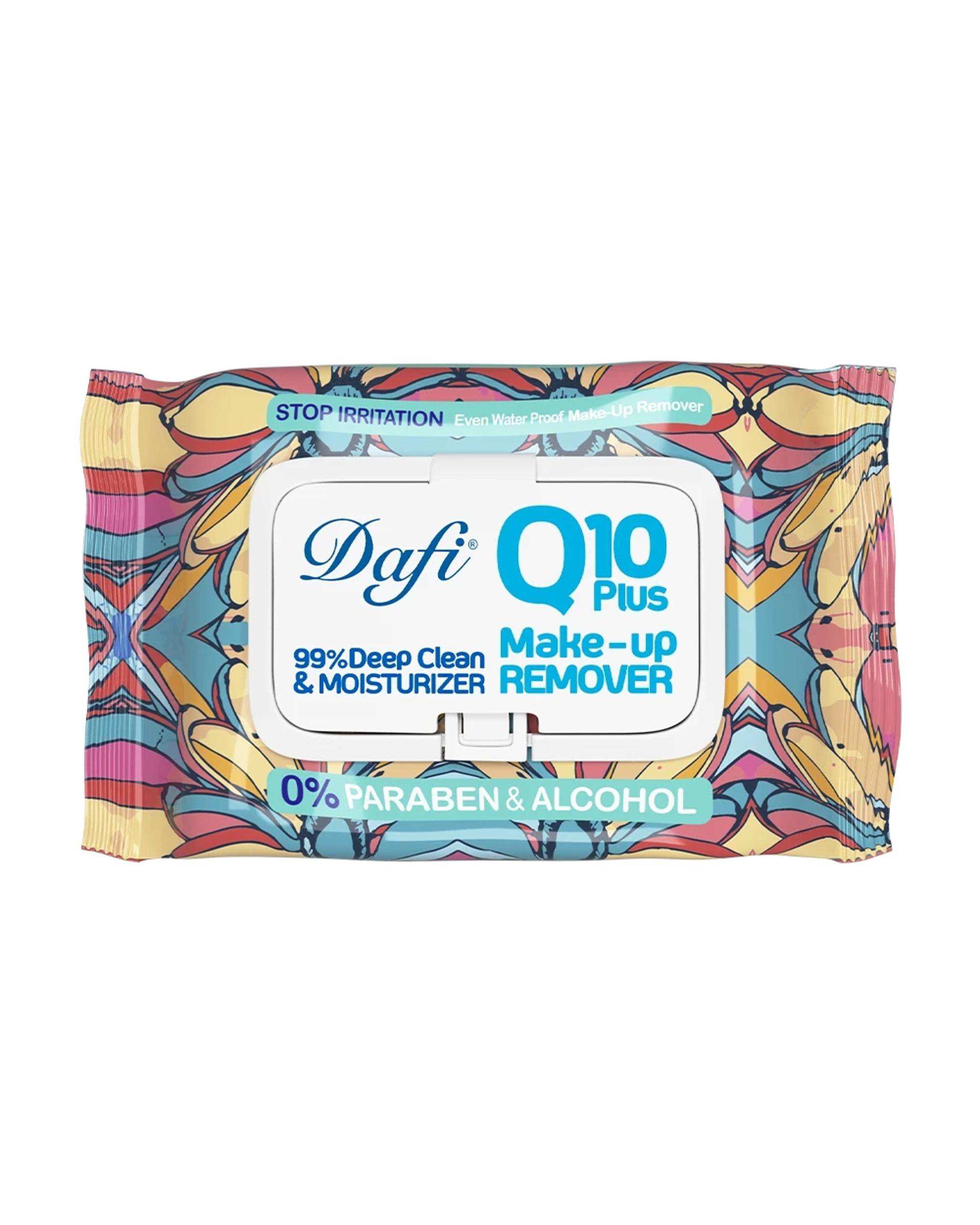 دستمال مرطوب پاک کننده آرایش دافی Q10 بسته 50 عددی - ارسال رندوم