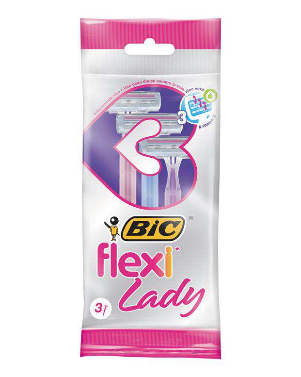 خود تراش 3 لبه مدل Flexi Lady  بیک Bic  بسته 3  عددی