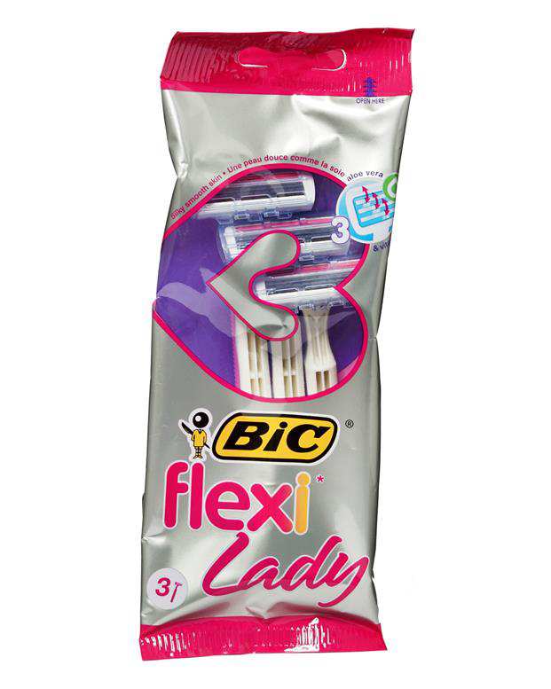 خود تراش 3 لبه مدل Flexi Lady  بیک Bic  بسته 3  عددی