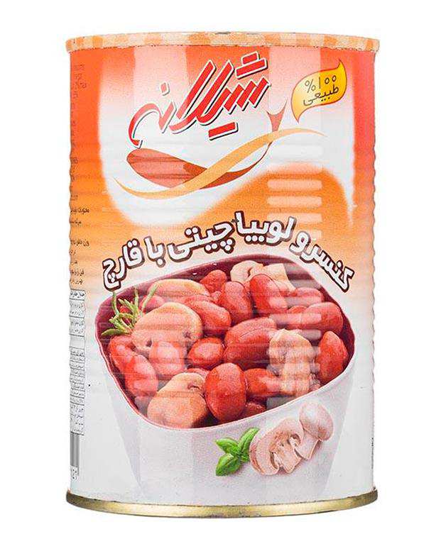 کنسرو لوبیا  چیتی با قارچ 425 گرمی شیلانه