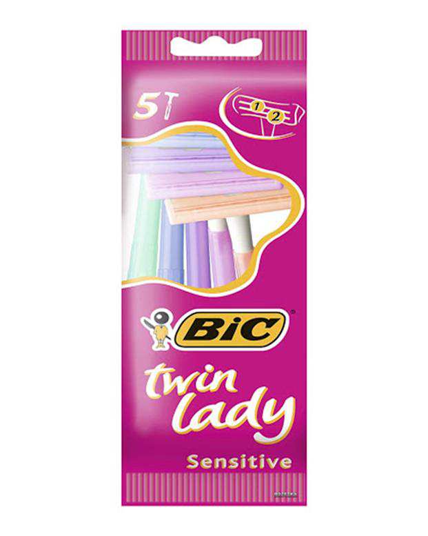 بسته 5  عددی تیغ خود تراش مدل Twin Lady Sensitive  بیک Bic