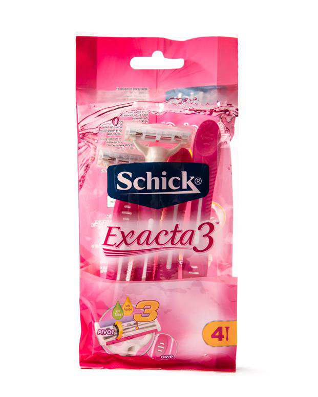 خودتراش  سه لبه مدل Exacta3 شیک  بسته 4 عددی