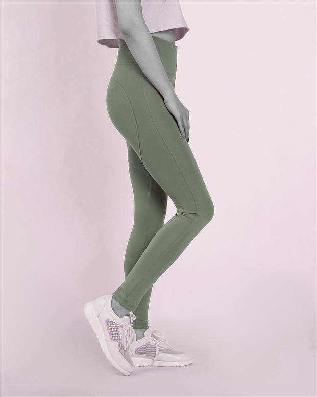 لگینگ زنانه ورزشی گن دار Slim Effect مدل 23957 سبز سدری آگی