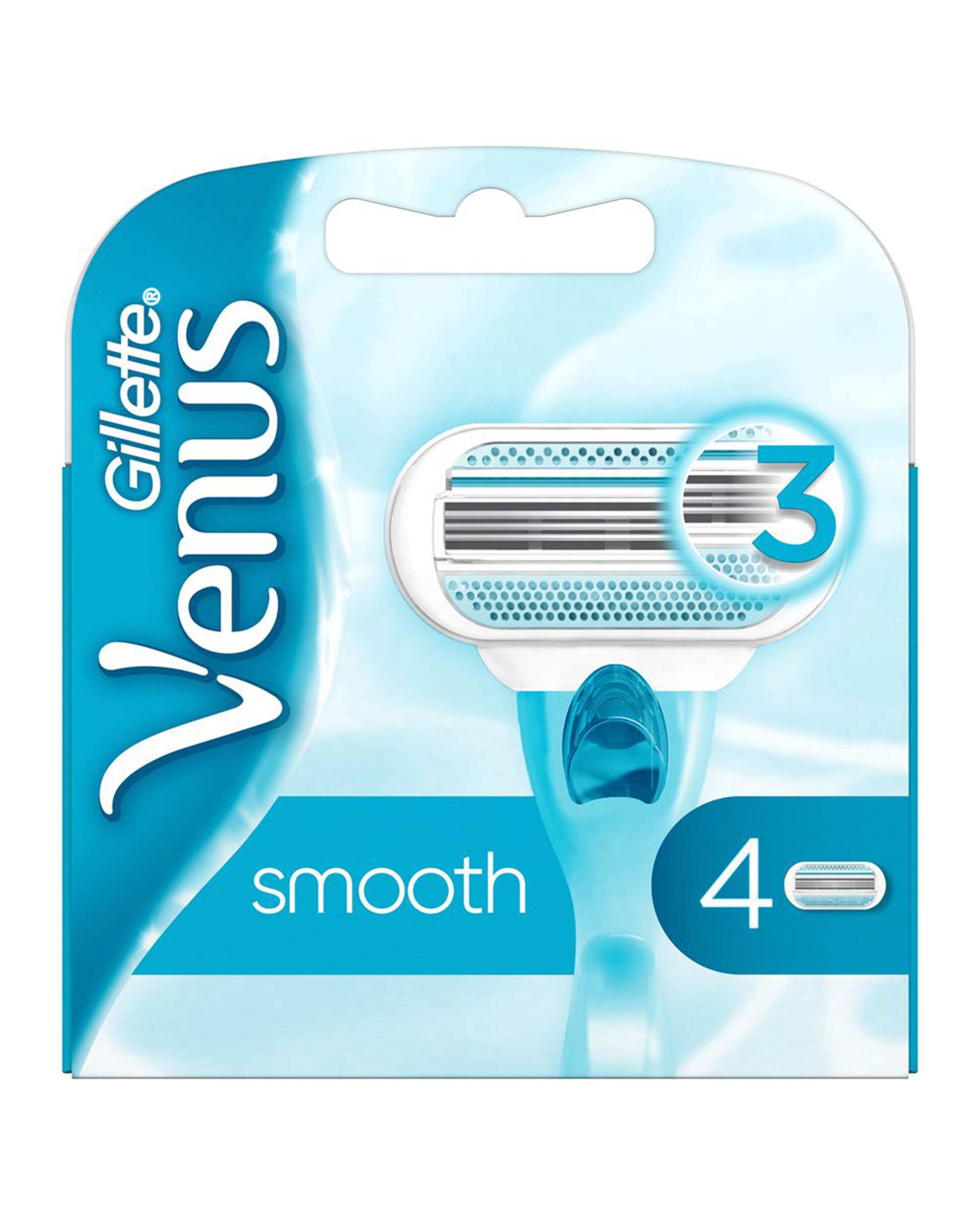 بسته 4 عددی تیغ یدک زنانه 3 لبه Venus Smooth ژیلت