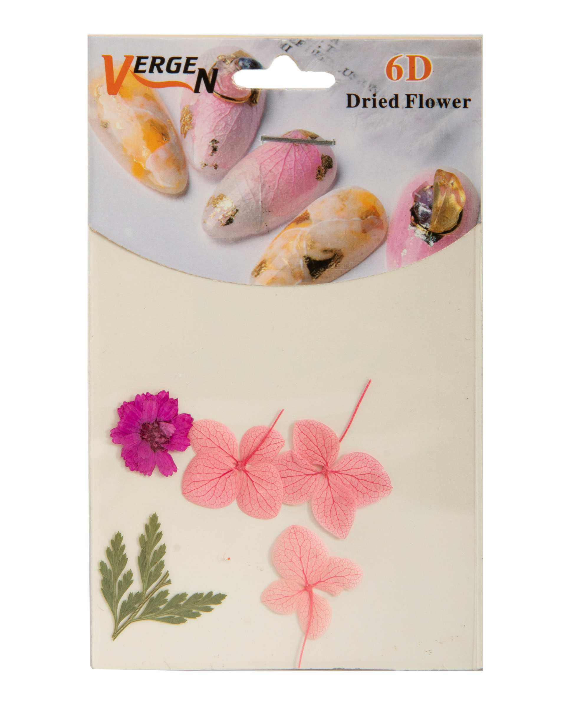 دیزاین ناخن گل خشک شده مدل Dried Flower GS124 ورژن