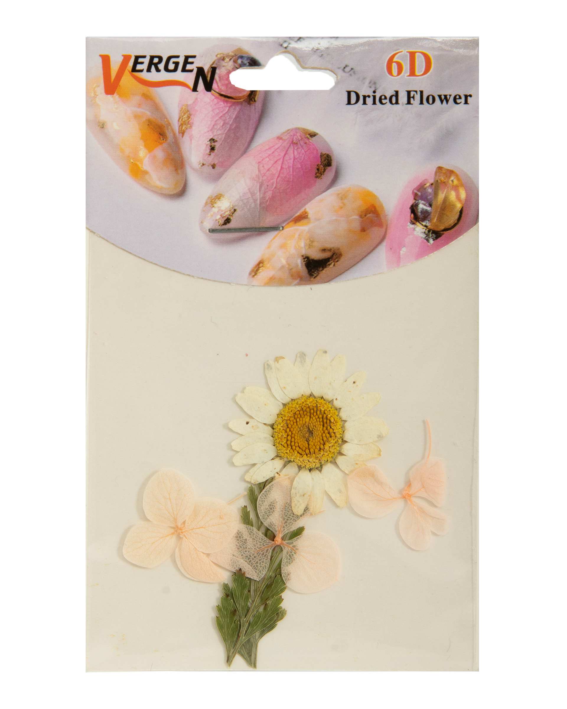 دیزاین ناخن گل خشک شده مدل Dried Flower GS124 ورژن