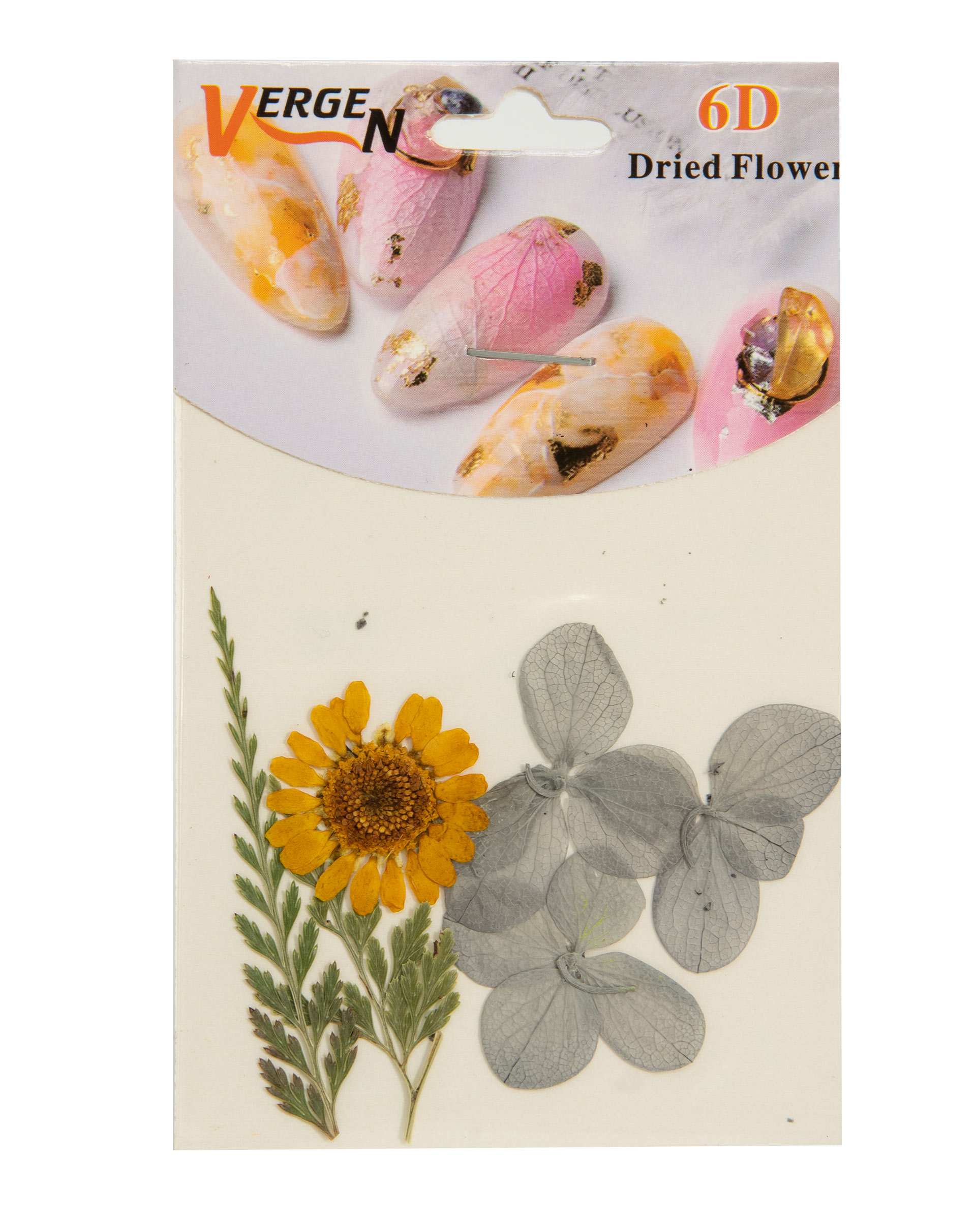 دیزاین ناخن گل خشک شده مدل Dried Flower GS124 ورژن