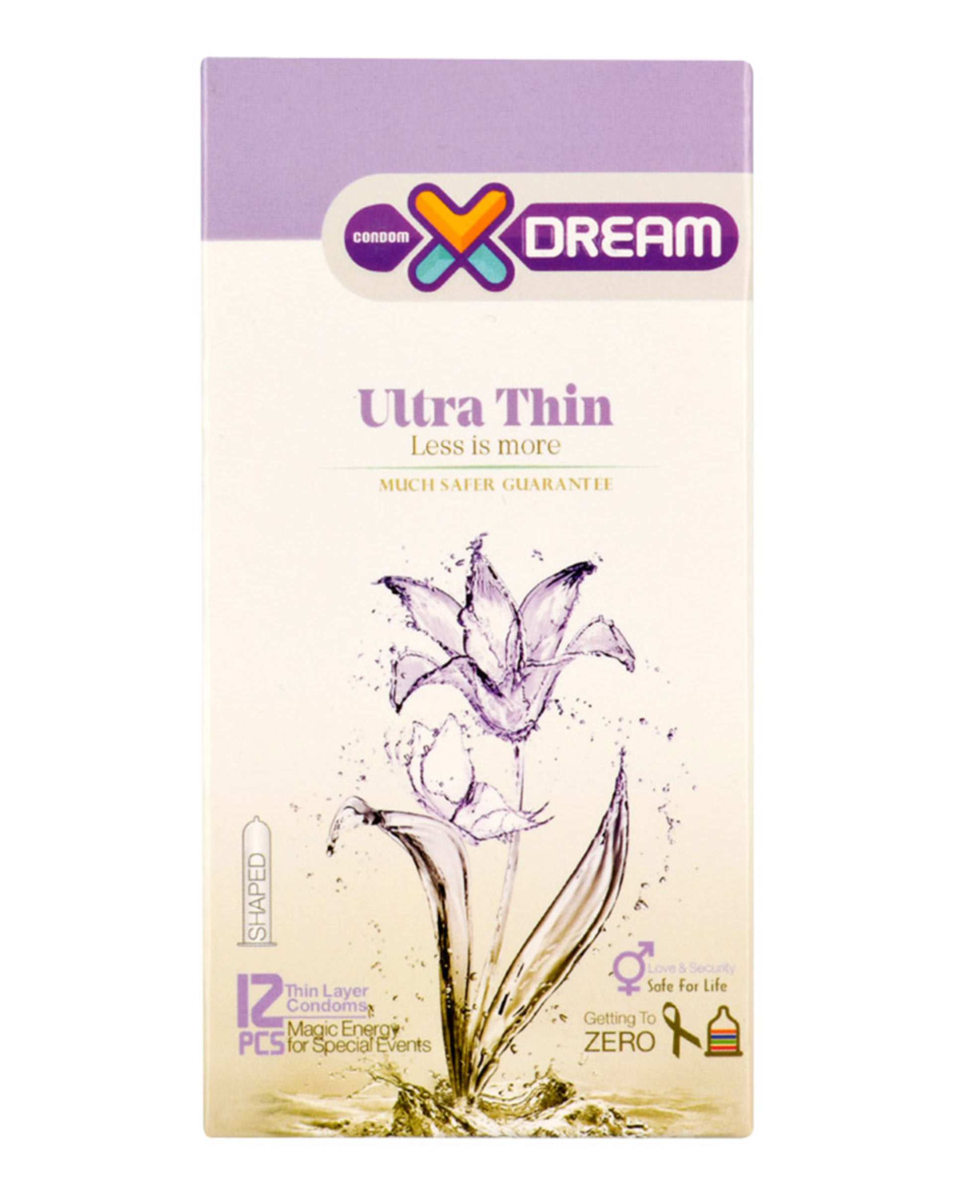 کاندوم بسیار نازک مدل Ultra Thin ایکس دریم بسته 12 عددی