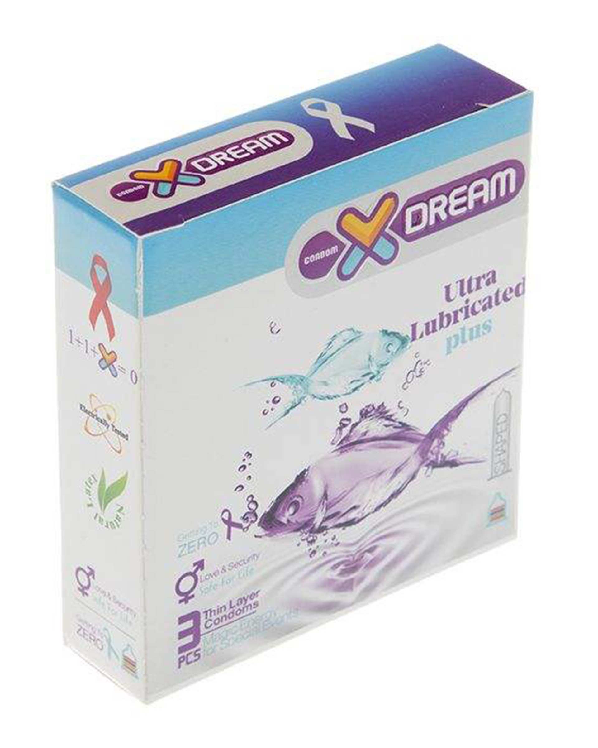 کاندوم مدل Ultra Lubricated Plus  ایکس دریم بسته 3 عددی