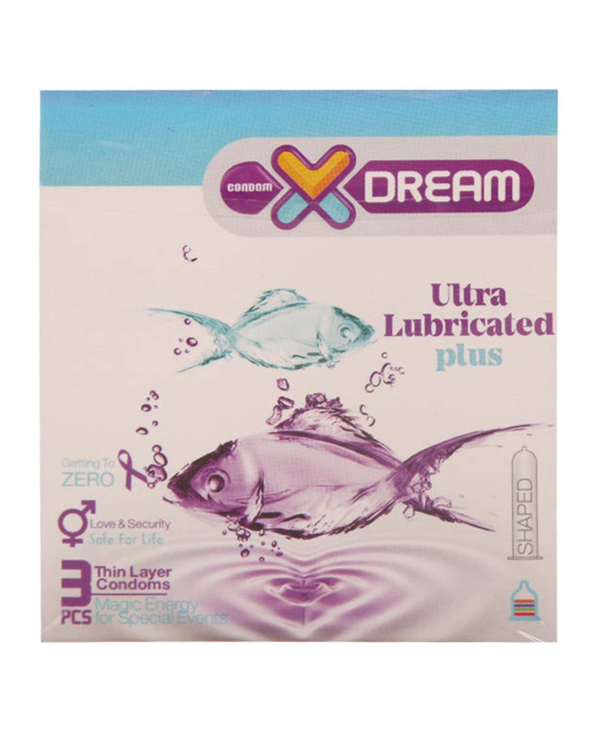 کاندوم مدل Ultra Lubricated Plus  ایکس دریم بسته 3 عددی