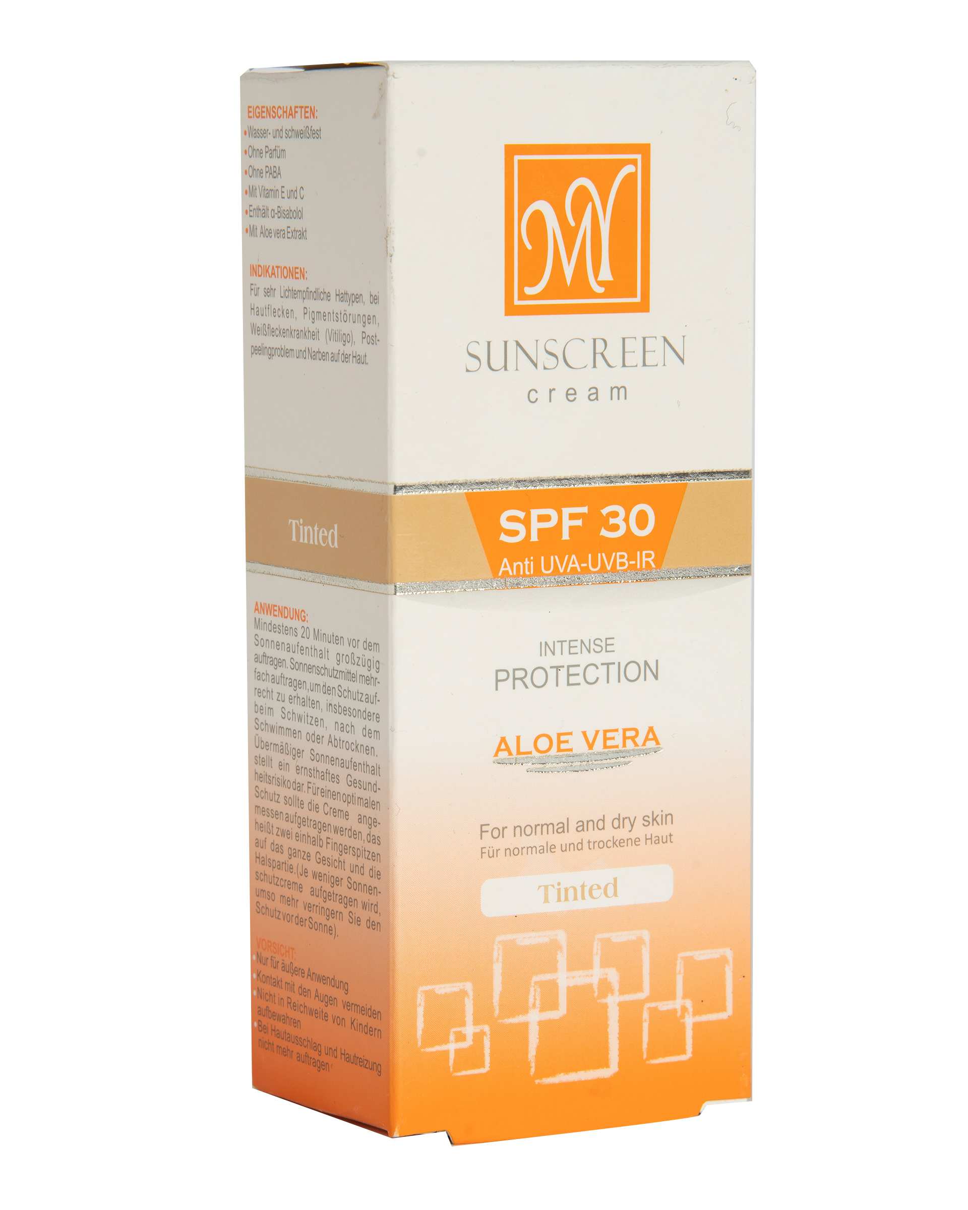 کرم ضد آفتاب رنگی SPF30 حاوی عصاره آلوئه ورا مای