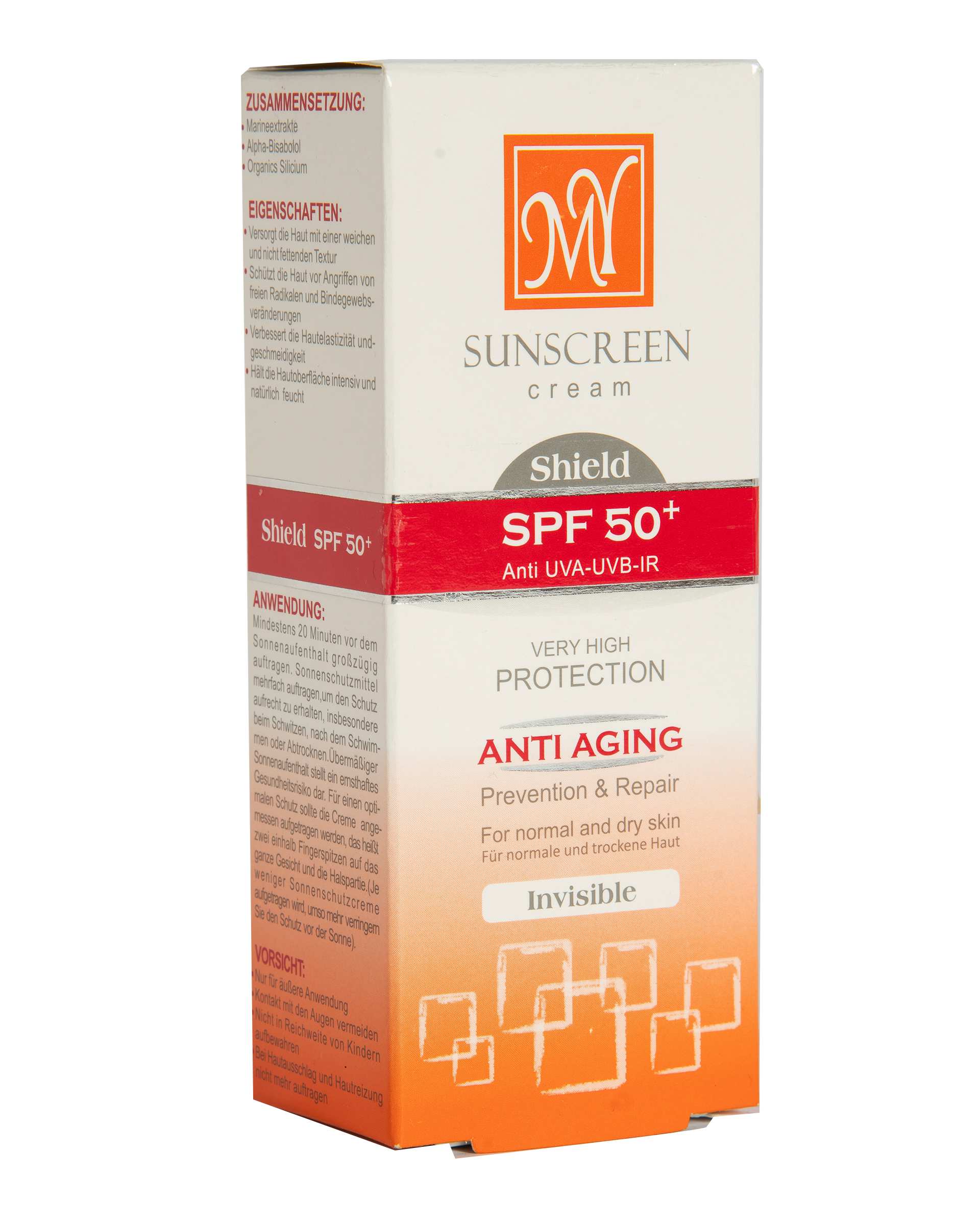 کرم ضد آفتاب SPF50 ضد پیری بی رنگ مای