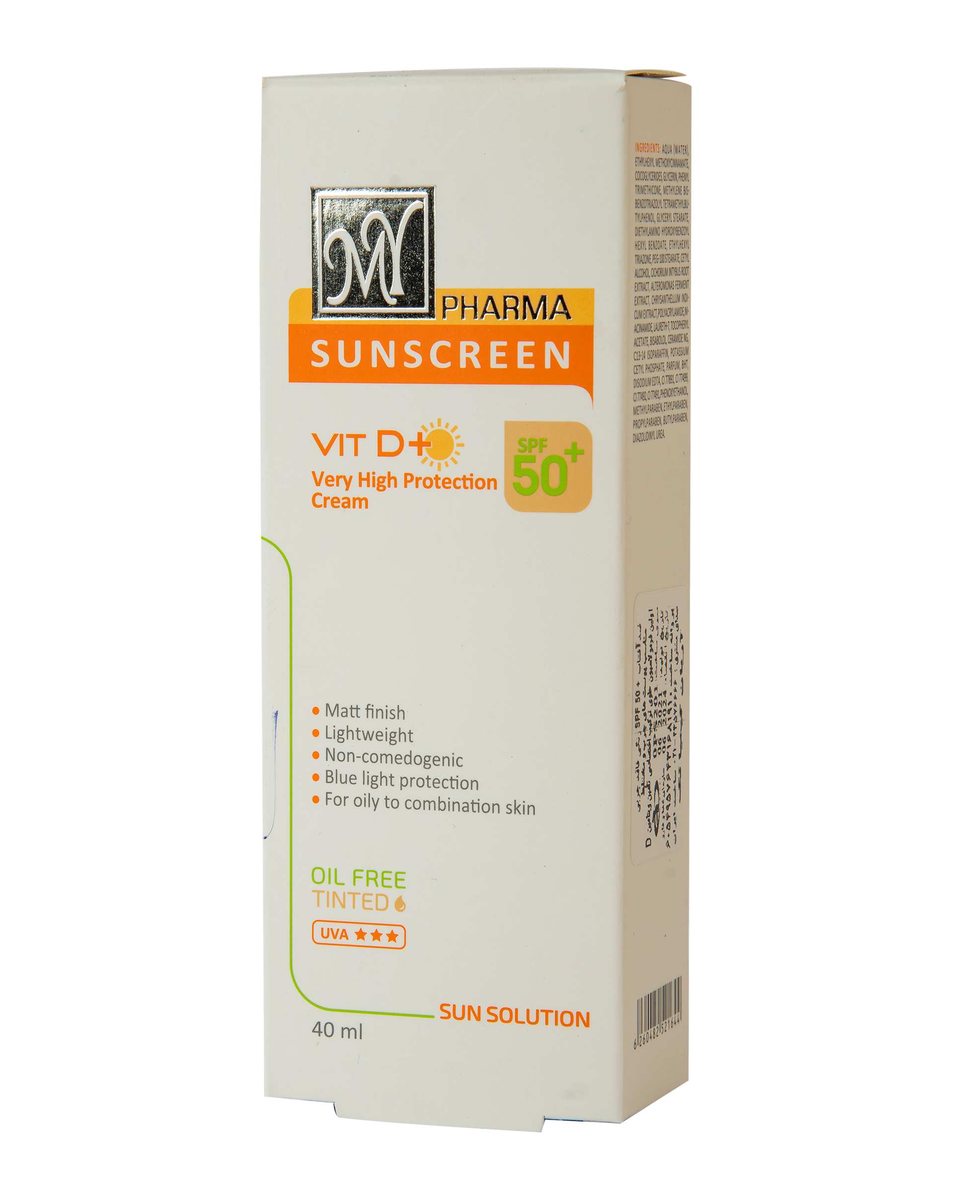 کرم ضد آفتاب SPF50 رنگی Vit D Plus بژ مای