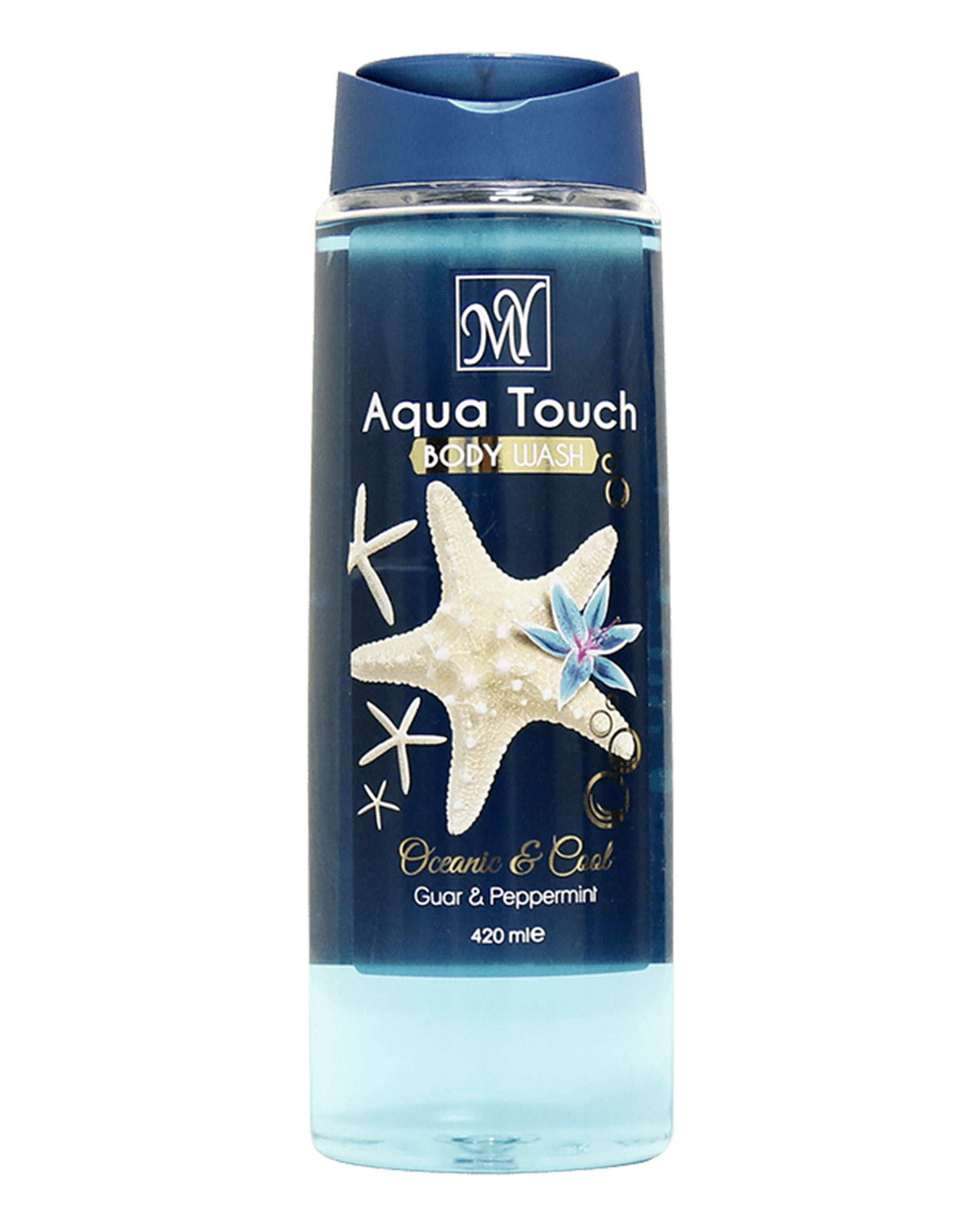 شامپو بدن خنک کننده حاوی عصاره نعنا فلفلی 420ml Aqua Touch مای