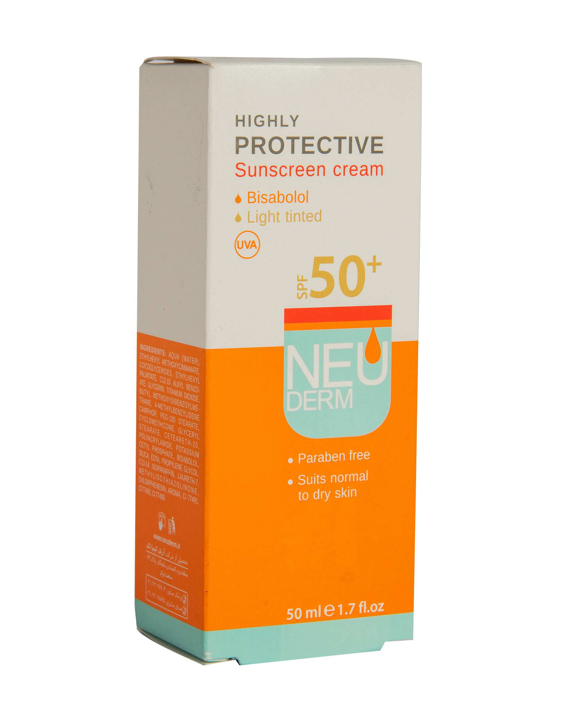 کرم ضد آفتاب Highly Protective SPF50 بژ روشن نئودرم