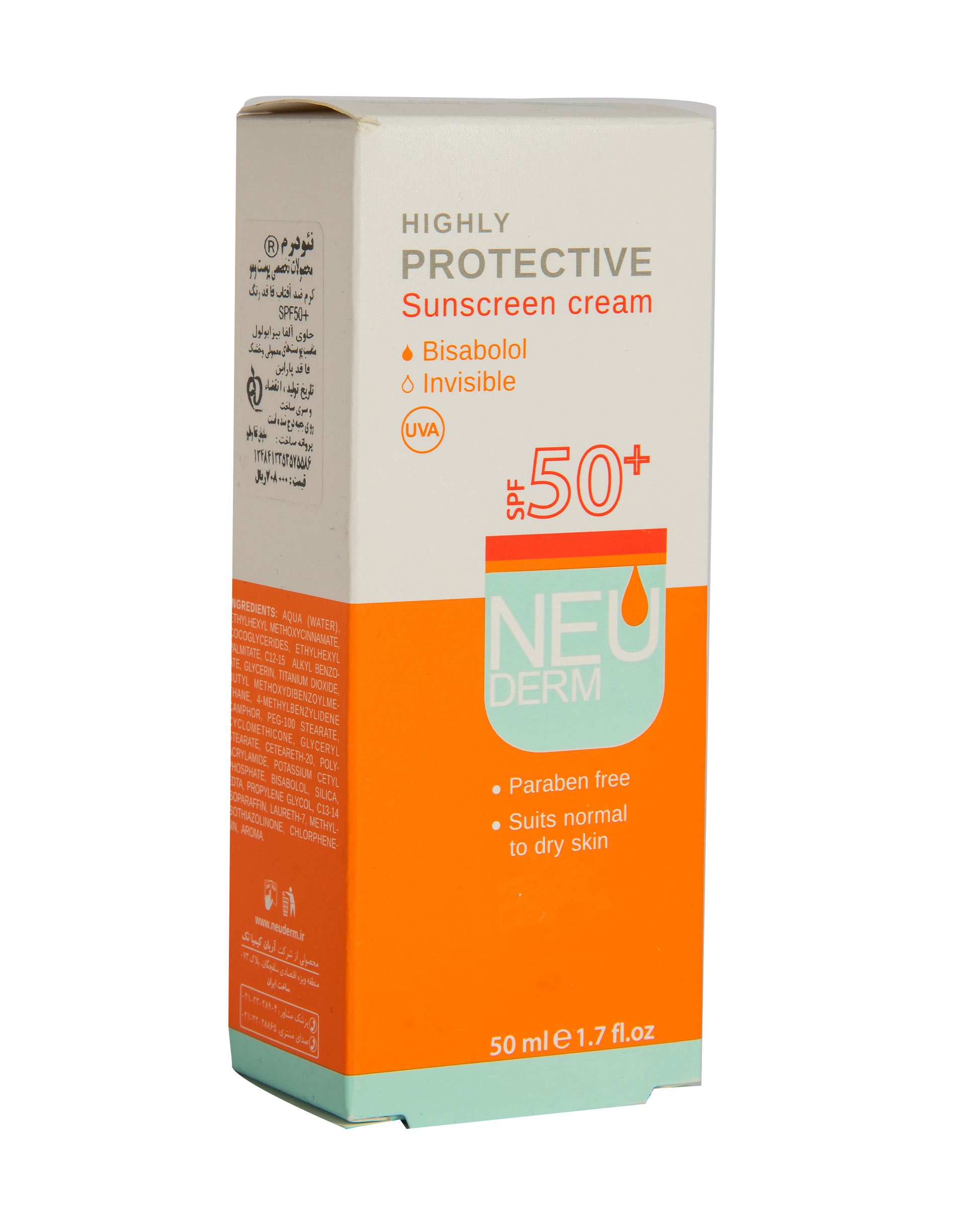 کرم ضد آفتاب Highly Protective SPF50 بی رنگ نئودرم