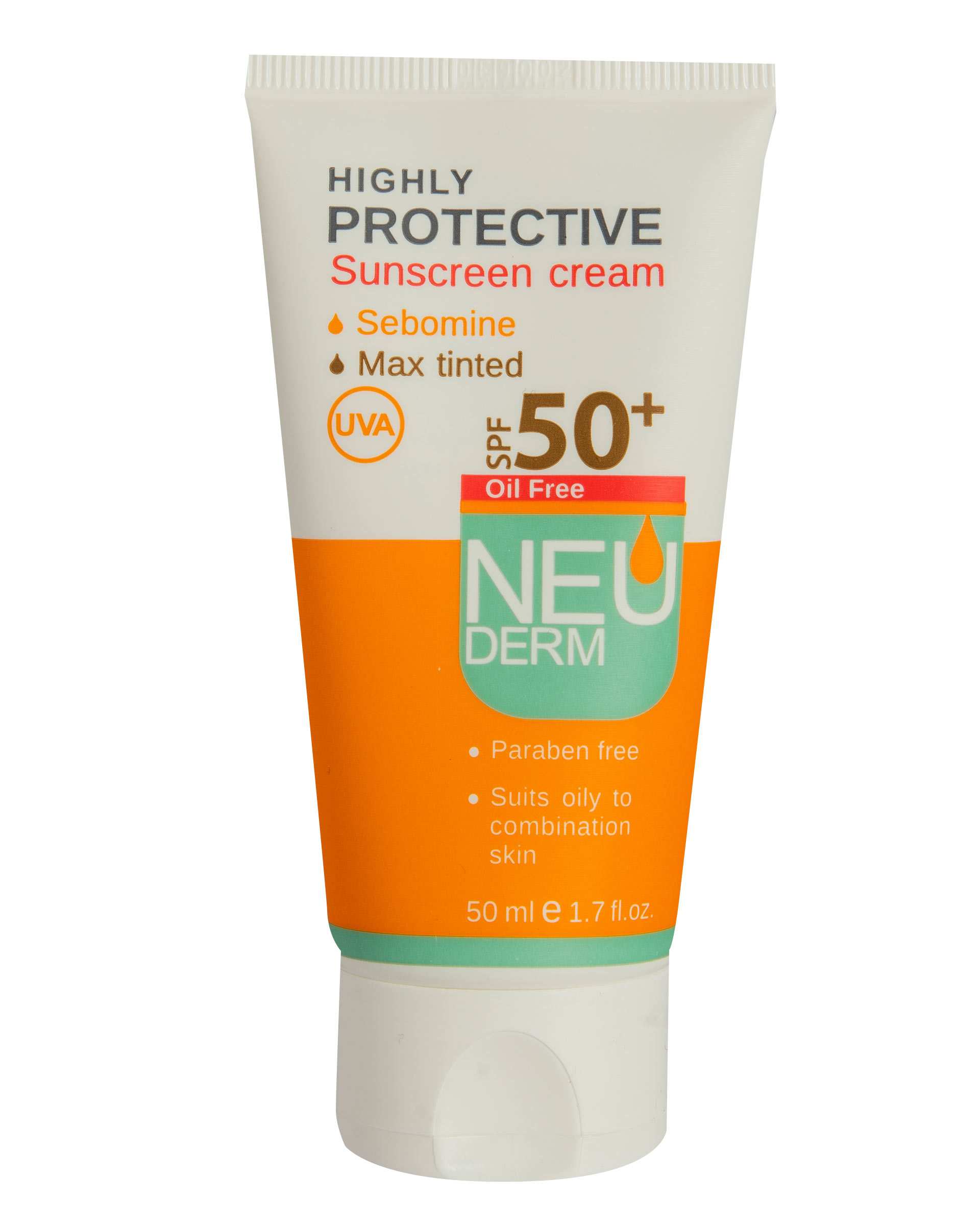 کرم ضد آفتاب بدون چربی Highly Protective SPF50 بژ تیره نئودرم